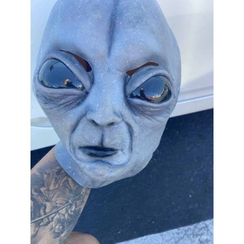 Vintage Halloween Latex Rubber Alien Mask Illusions Mexico 1997 Whole Head Decor